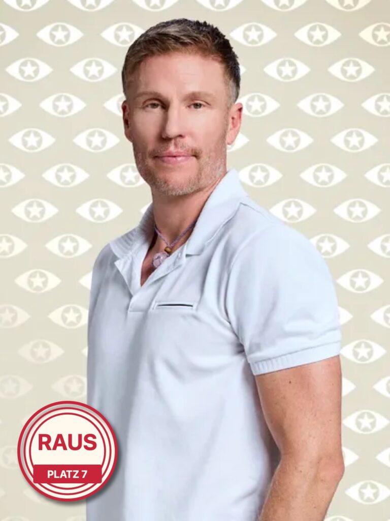 Christian Lell mit RAUS-Stempel und Platz 7 bei Promi Big Brother 2026