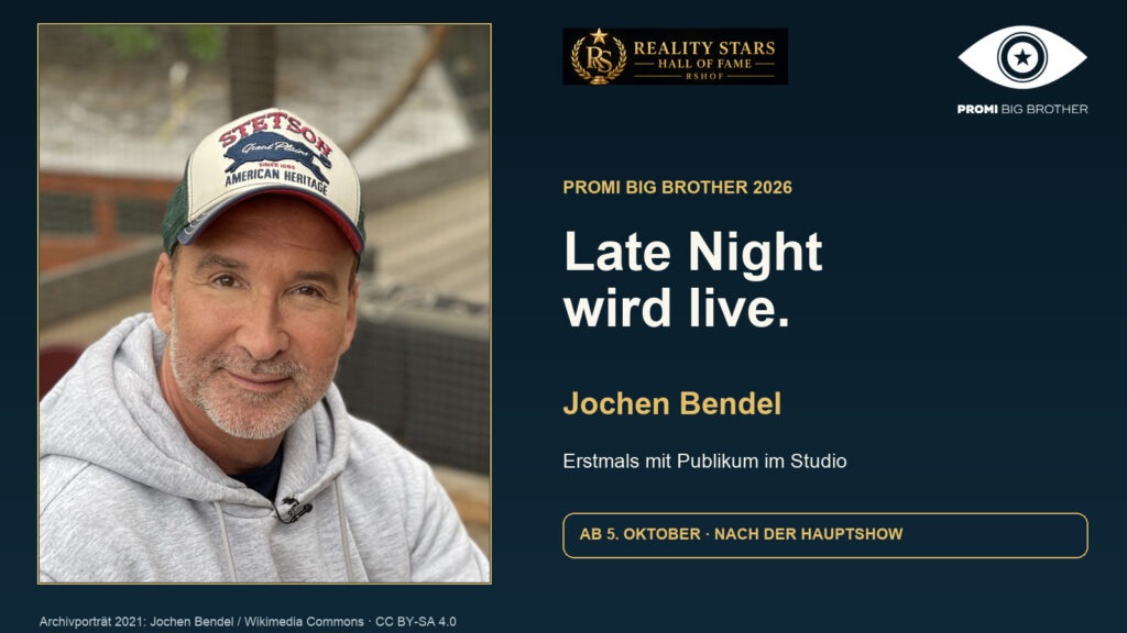 Promi Big Brother 2026: Jochen Bendels Late Night bekommt erstmals Live-Publikum