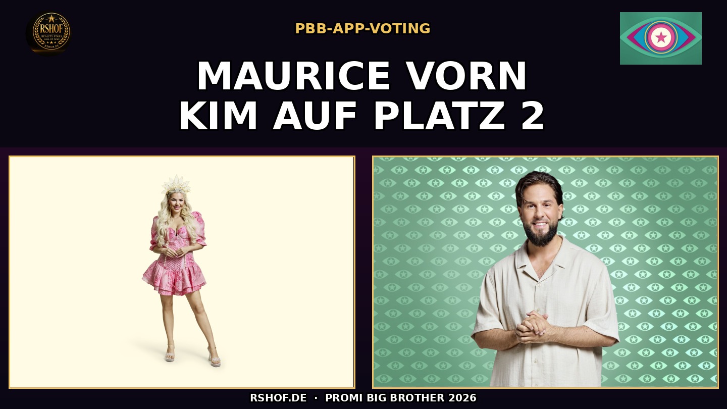 Promi Big Brother 2026: Maurice Dziwak vor Kim Virginia im Nachtwachen-Voting