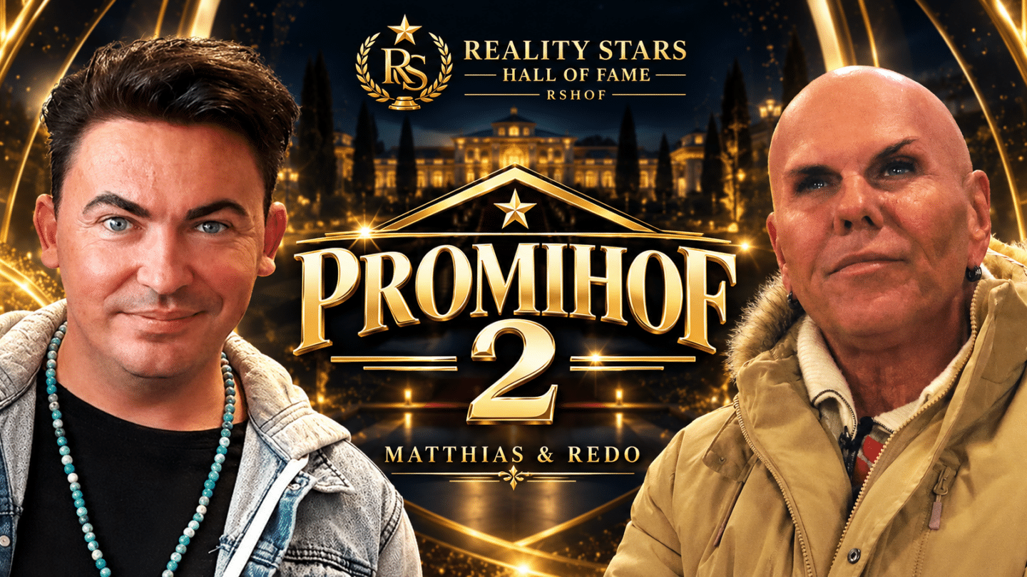 Matthias Mangiapane links und Redo rechts, dazwischen Promihof 2 im goldenen RSHOF-Layout