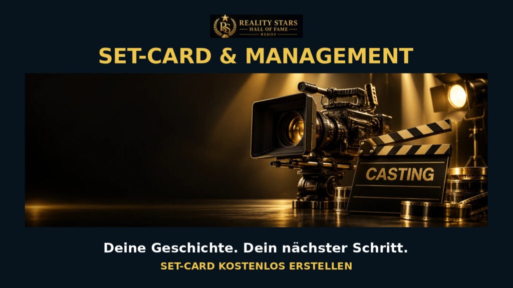 Neue RSHOF Set-Card und Management: Dein Weg vor die Kamera